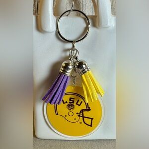 LSU Purple and Yellow Tassel Keychain